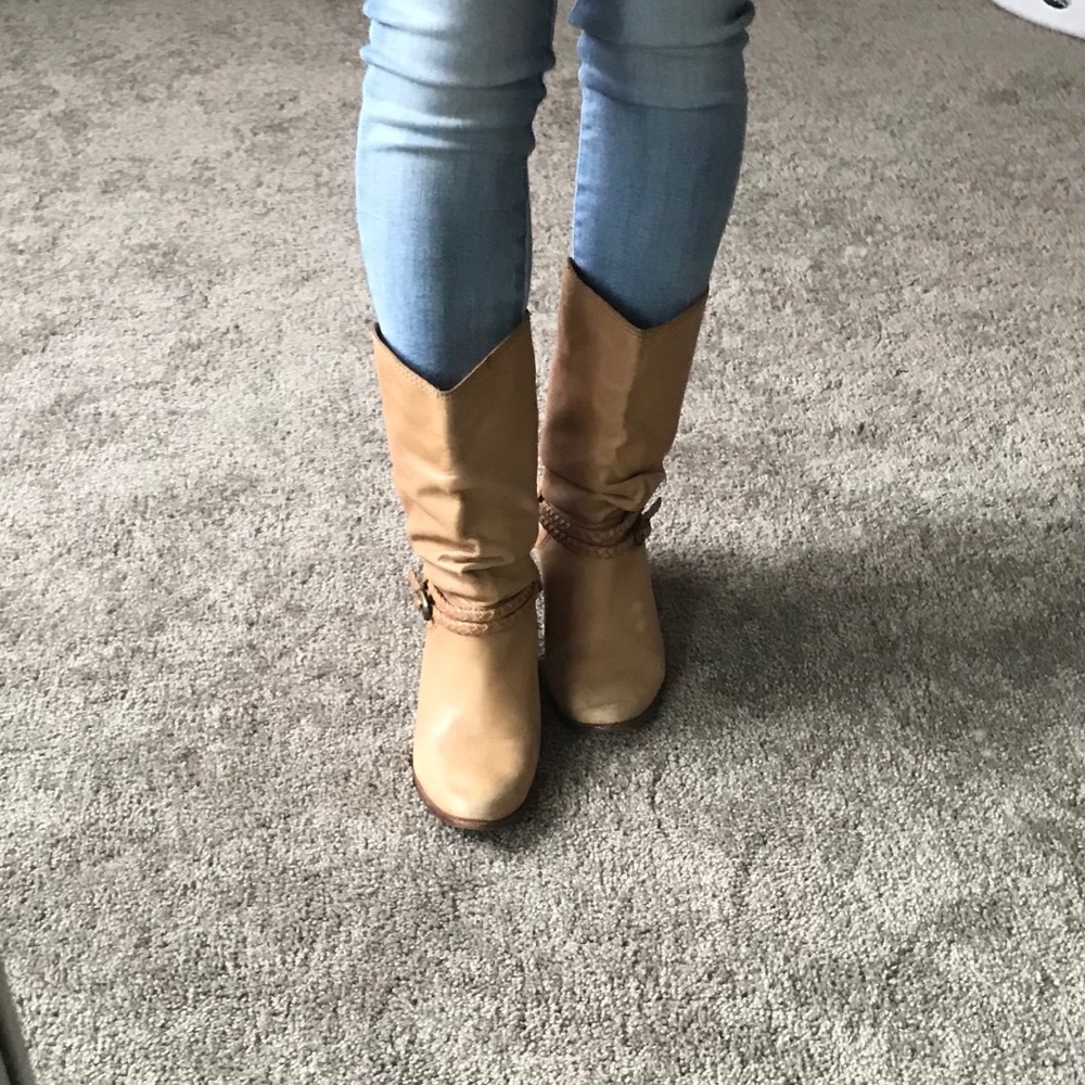 Slouchy 80s Vintage Tan Boot